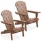 Casafield Folding Adirondack Chair, Cedar Wood Outdoor Fire Pit Lounge Chairs for Patio, Deck, Yard, Lawn and Garden Seating, Partially Pre-Assembled